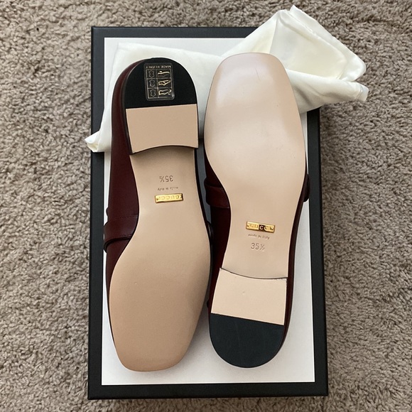 Gucci Bordeaux Loafer Pump 35.5 Flats - Picture 2 of 3